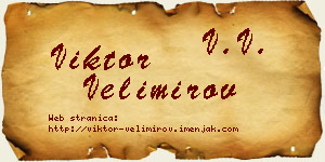 Viktor Velimirov vizit kartica